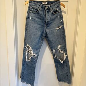 Agolde Premium Denim Jeans in Classic Blue